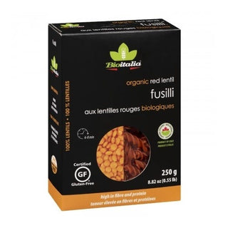 Bioitalia Organic Red Lentil Pasta Fusilli 250g