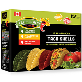 Fresh Is Best Taco Shells Tri-Flavor 144g