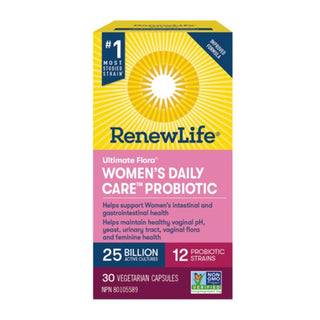 Renew Life Ultimate Flora Probiotic Daily Women's Care 25 Billion 30 Veggie Caps