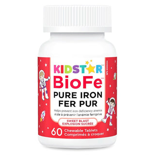 KidStar BioFe Pure Iron Sweet Blast 60 Chewable Tablets