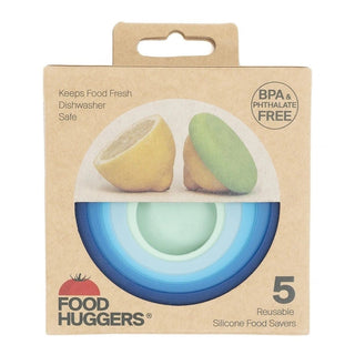 Food Huggers Reusable Food Savers Ice Blue 5 Packs