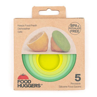 Food Huggers Reusable Silicone Food Savers Sage Green 5 Packs