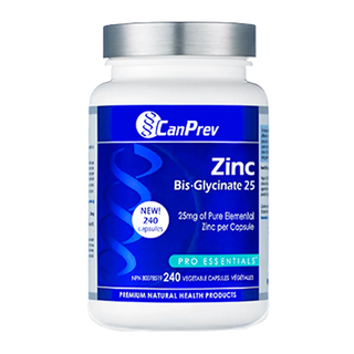 CanPrev Zinc Bis-Glycinate 25 240 Veggie Caps