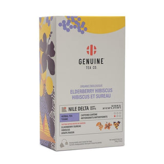 Genuine Tea Organic Elderberry Hibiscus 15 Tea Bags