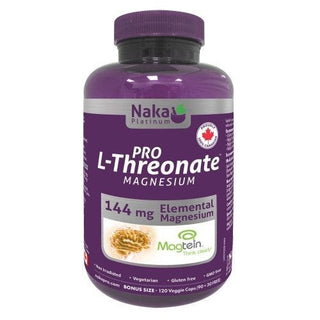 Naka Platinum PRO L-Threonate Magnesium 144mg 120 Veggie Caps