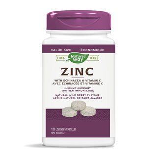 Nature's Way Zinc with Echinacea & Vitamin C 120 Lozenges