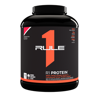 Rule 1 R1 Protein Whey Protein Isolate Strawberries & Creme 76 Servings