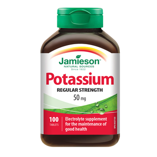 Jamieson Potassium 50mg Regular Strength 100 Tablets