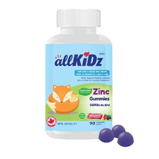 Allkidz Naturals Zinc Mixed Berries 90 Gummies