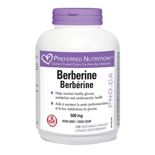 Preferred Nutrition Berberine 500mg 120 Veggie Caps