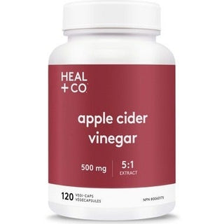 HEAL+CO Apple Cider Vinegar 500mg 5:1 120 Veggie Caps