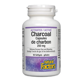 Natural Factors Activated Charcoal 250mg 90 Softgels