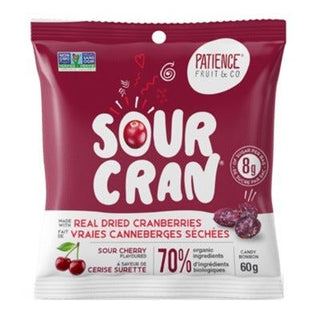 Patience Fruit Sour Cran Real Dried Cranberries Cherry 60g