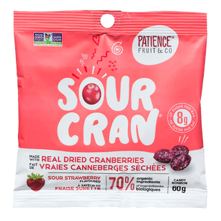 Patience Fruit Sour Cran Real Dried Strawberry 60g