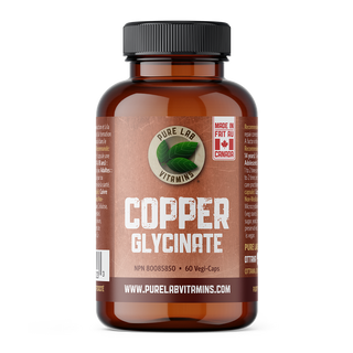 Pure Lab Vitamins Copper Glycinate 60 Veggie Caps