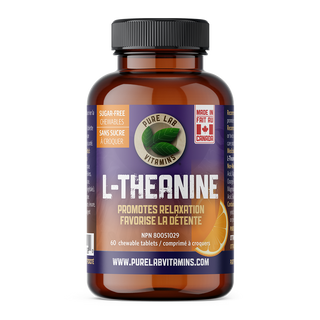 Pure Lab Vitamins L-Theanine 125mg 60 Chewable Tablets