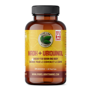 Pure Lab Vitamins NADH+Ubiquinol 60 Veggie Caps