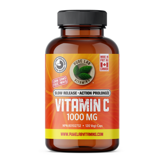 Pure Lab Vitamins Vitamin C 1000mg Slow Release 120 Capsules