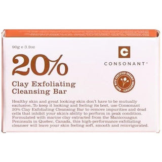 Consonant 20% Clay Exfoliating & Cleansing Bar 90g