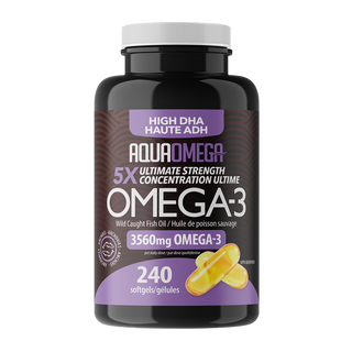 AquaOmega Omega-3 High DHA 240 Softgels