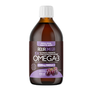 AquaOmega Omega-3 High DHA Grape 450mL