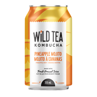 Wild Tea Kombucha Pineapple Mojito 355mL