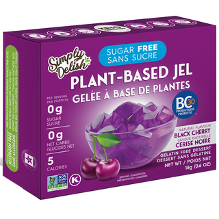 Simply Delish Plant Based Jel Black Cherry 18g