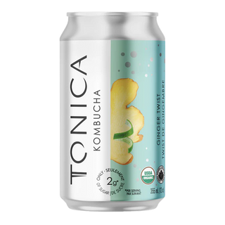 Tonica Kombucha Can Low Sugar Ginger Twist 355mL