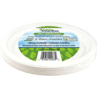 Eco Guardian Compostable Plates 9" 20 Packs