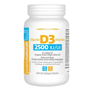 Prairie Naturals Vitamin D3 2500 IU 550 Softgels