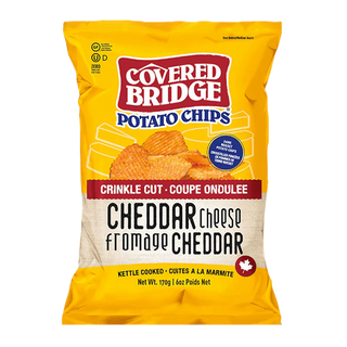 Covered Bridge Potato Chips Crinkle Cut Cheddar Cheese 170g