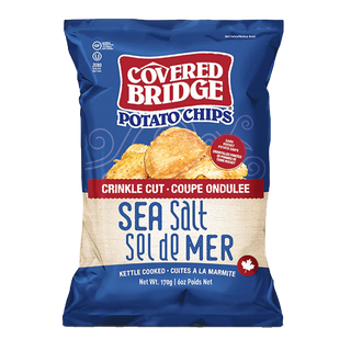 Covered Bridge Potato Chips Crinkle Cut Sea Salt 170g