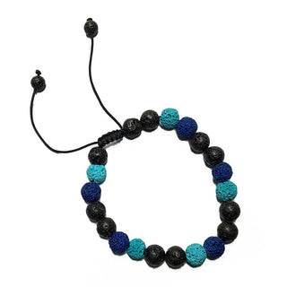 Atlantick Lava Bead Bracelet Ticklets Blue 1 Pack