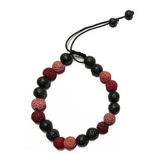 Atlantick Lava Bead Bracelet Ticklets Red 1 Pack