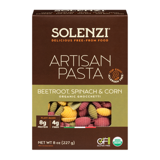 Solenzi Organic Pasta Gnocchetti Beetroot, Spinach & Corn 227g