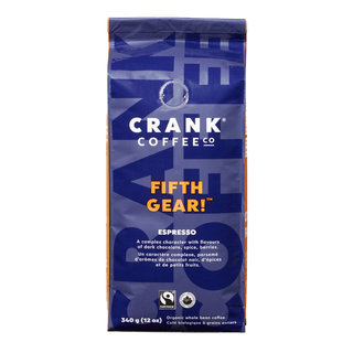 Crank Coffee Organic Coffee Whole Bean Fifth Gear 340g