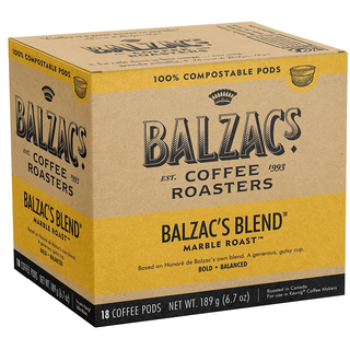 Balzac's Coffee Coffee Pods Marble Roast Balzac's Blend 18 Counts