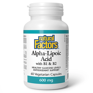 Natural Factors Alpha Lipoic Acid with B1 & B2 60 Veggie Caps