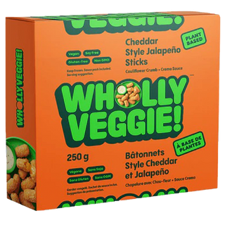 Wholly Veggie Plant Based Sticks Cheddar Style Jalapeno 250g