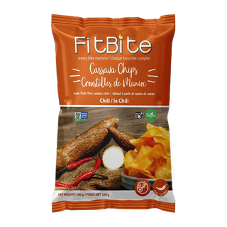 FitBite Cassava Chips Chili 100g