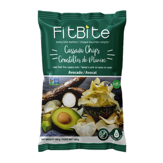 FitBite Cassava Chips Avocado 100g