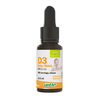 Land Art Organic Vitamin D3 400 IU Baby Unflavoured 13.5mL