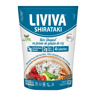 Liviva (By Zeroodle) Organic Shirataki with Oat Fiber Rice Shaped 400g