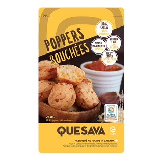 Quesava Poppers 3 Cheese And Garlic Gluten Free 210g