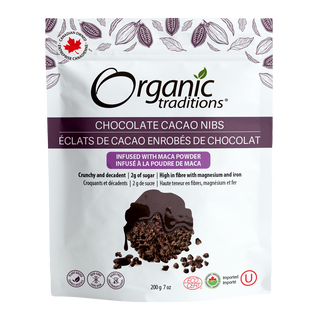 Organic Traditions Chocolate Cacao Nibs Infused with Maca 200g