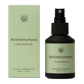 Active Humans Natural Deodorant Spray Cedarwood 60mL