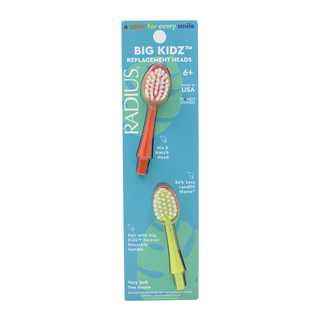 Radius Toothbrush Replacement Heads Forever Big Kidz Very Soft 2 Packs