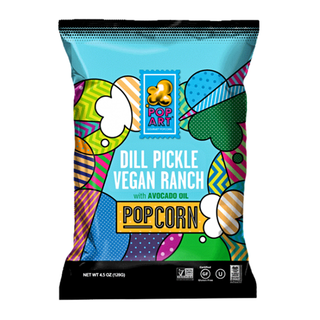 Pop Art Popcorn with Avocado Oil Dill Pickle Vegan Ranch 128g