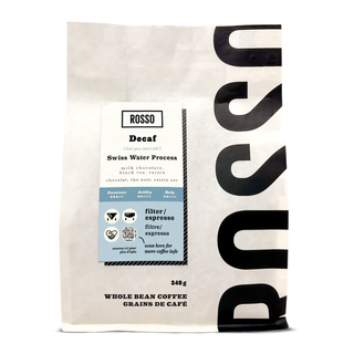 Rosso Whole Bean Coffee Decaf 340g