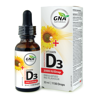 GNA Naturals Vitamin D3 Emulsified 2500 IU 30mL